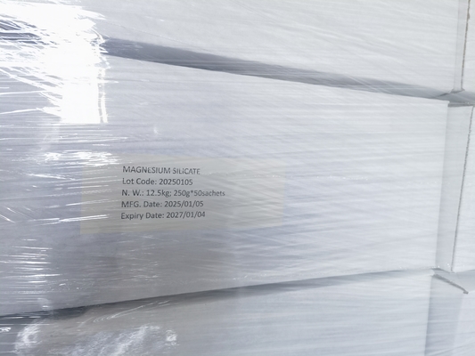 Embalagem Filtro de Óleo de Grau Alimentar em pó de adsorvente de silicato de magnésio CAS 1343-88-0