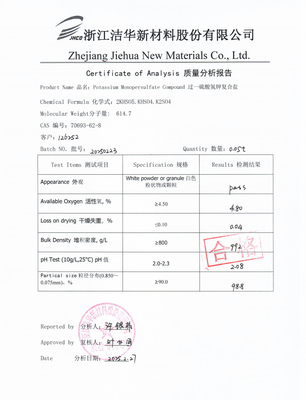 Not Applicable Boiling Point Potassium Monopersulfate for Water Treatment